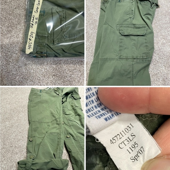 Old navy women wide leg cargo pants sz 12 green baggy gorpcore street wear - Picture 11 of 12